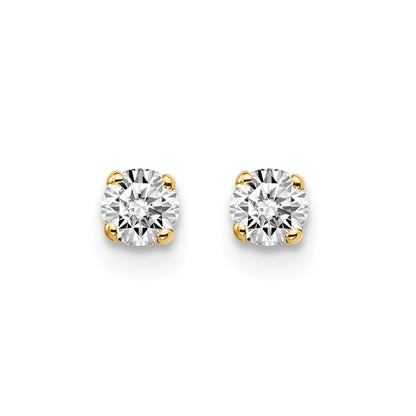 14ky .25ct. I2 K-L Diamond Stud Push-on Earrings