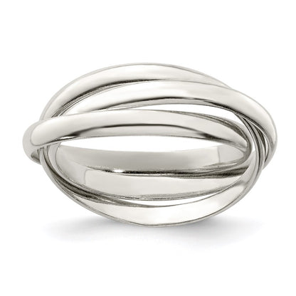 Sterling Silver Triple Intertwining Ring Size 7