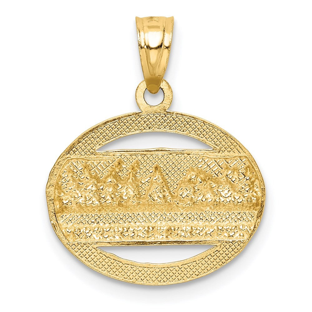 14k Yellow Gold Rhodium The Last Supper Pendant
