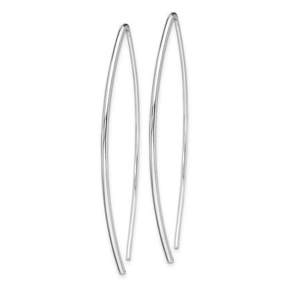 Sterling Silver Rhodium-plated Threader Earrings