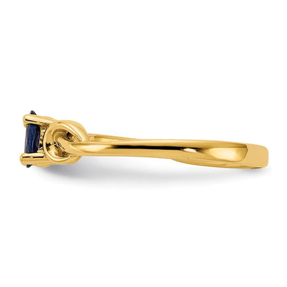 14k Yellow Gold 5x3mm Oval Sapphire ring
