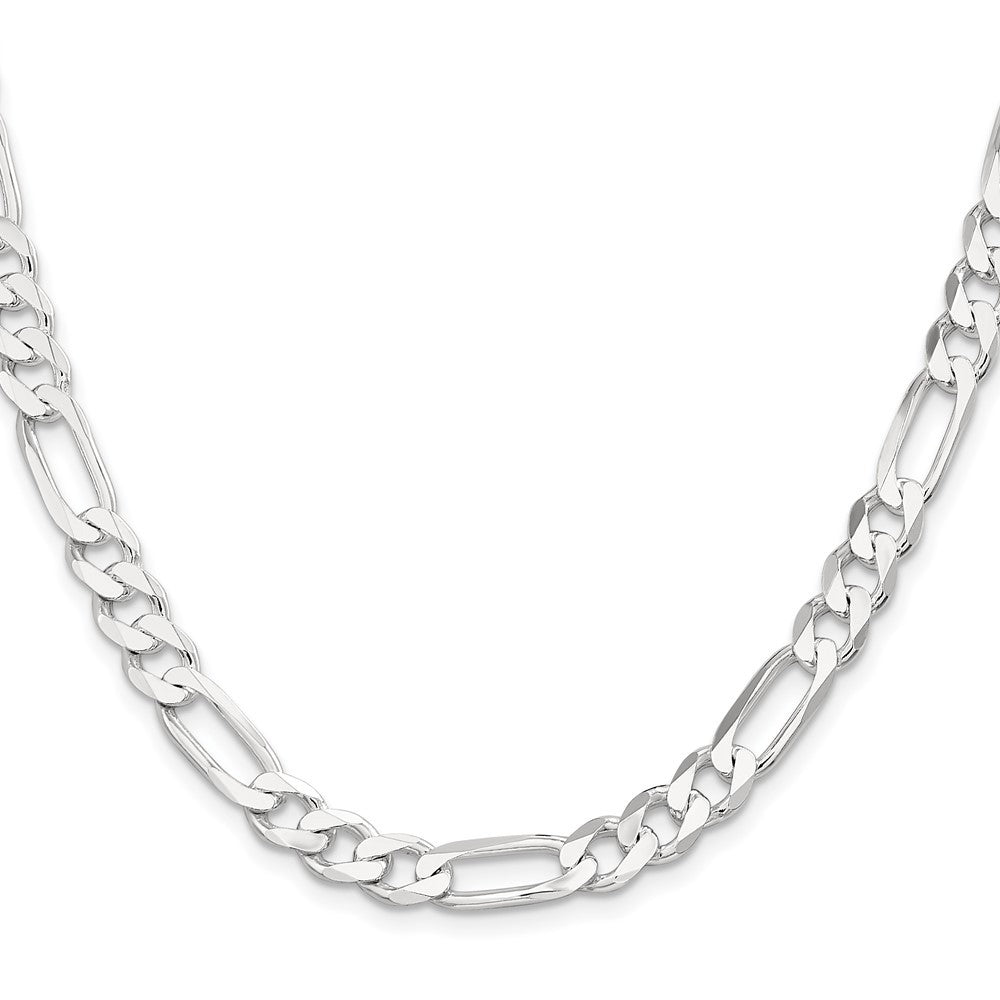 Sterling Silver 7.5mm Figaro Chain Necklace