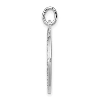 Sterling Silver Rhodium-plated Saint Joseph Medal Pendant