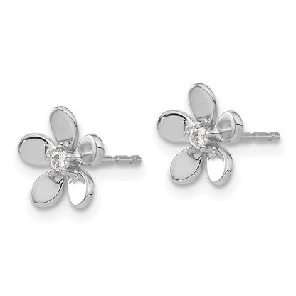14k White Gold Diamond Stud Earrings Gift for Women