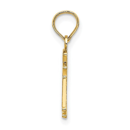 14k Yellow Gold Polished SF Cable Car Charm