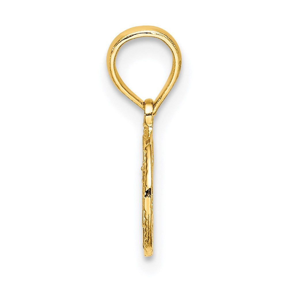 14k Yellow Gold Engraved Star Of David Charm