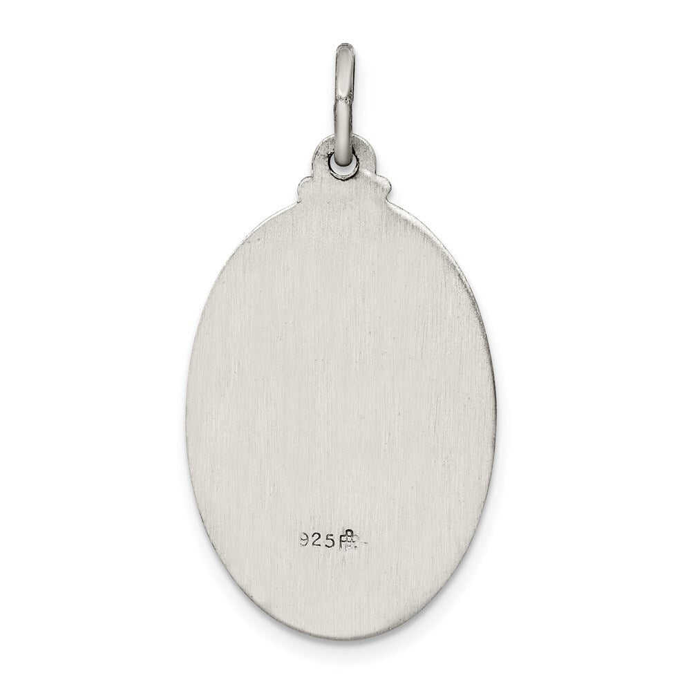Sterling Silver Antiqued Saint Anthony Medal Pendant