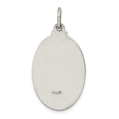 Sterling Silver Antiqued Saint Anthony Medal Pendant