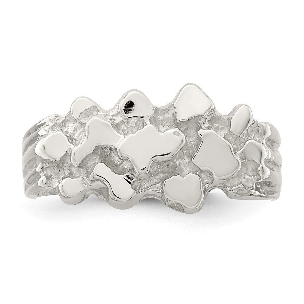 Sterling Silver Woman's Nugget Ring Size 8