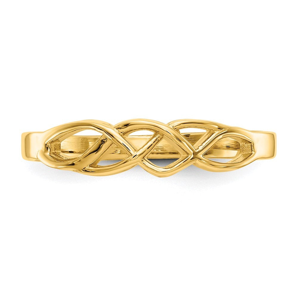14K Yellow Gold Free Form Knot Ring