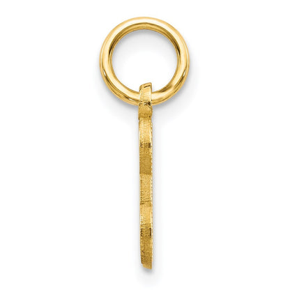 14k Yellow Gold Letter E Initial Charm Pendant for Women
