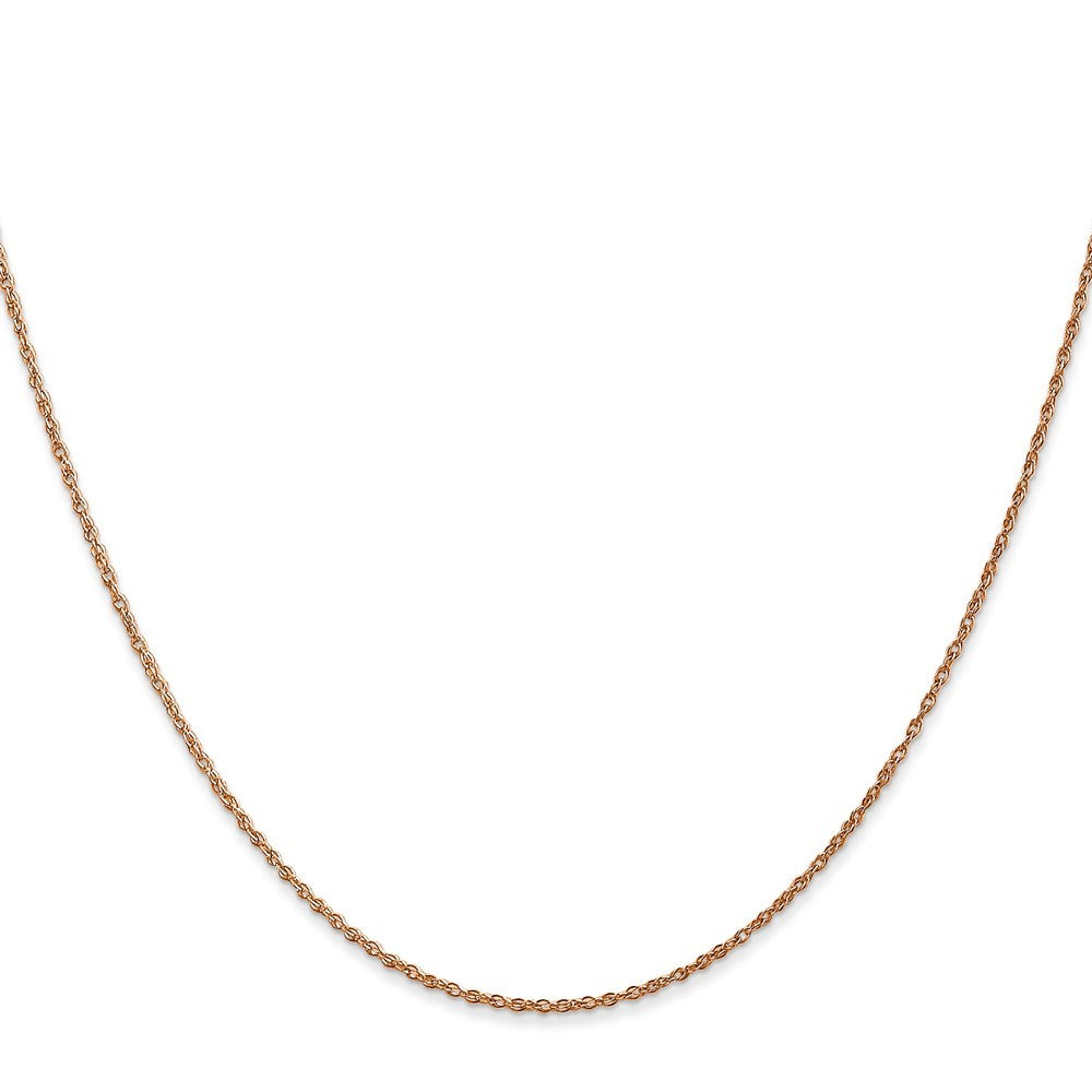 14K Rose Gold 16 inch .8mm Baby Rope Chain Necklace