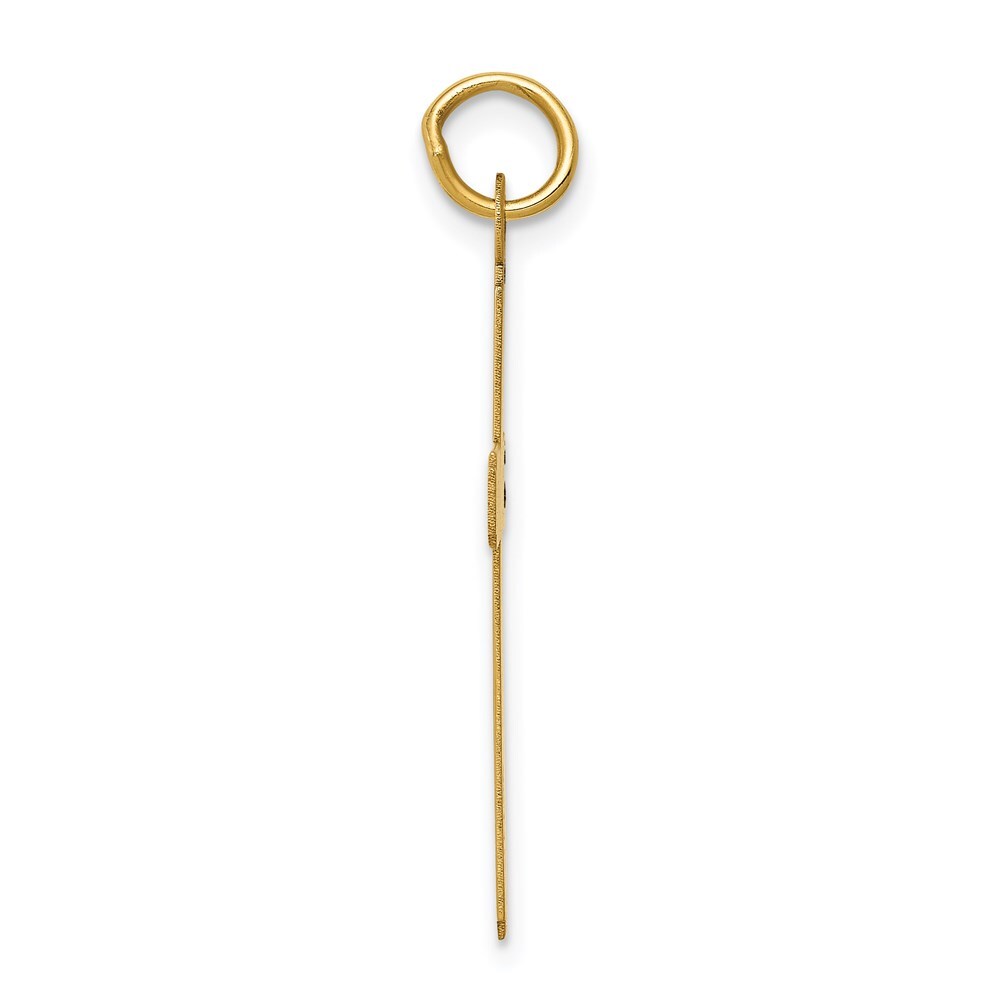 14k Yellow Gold Polished Cross Pendant
