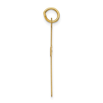 14k Yellow Gold Polished Cross Pendant