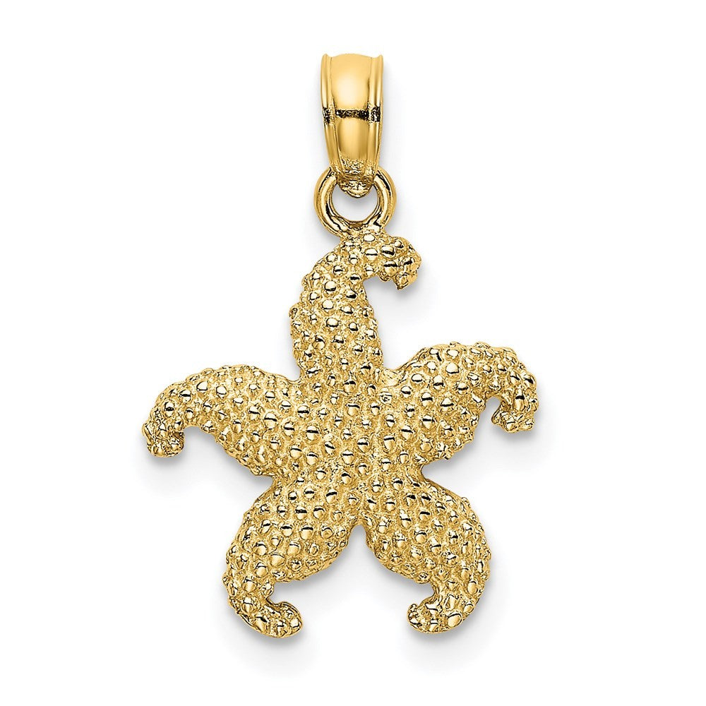 14k Yellow Gold Starfish Charm Pendant