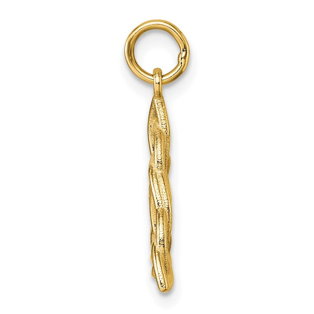 14k Yellow Gold Polished Celtic Knot Pendant for Women