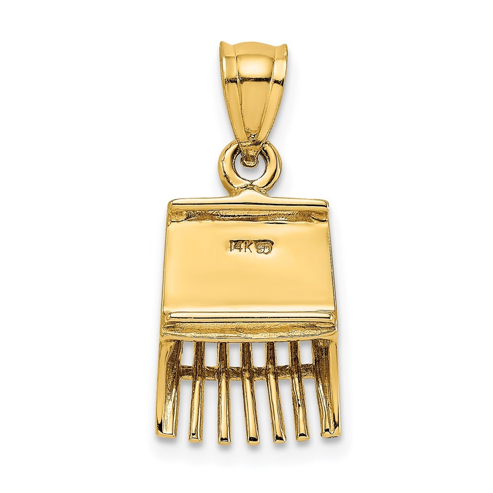 14k Yellow Gold 3D Cranberry Scoop Charm Pendant for Women