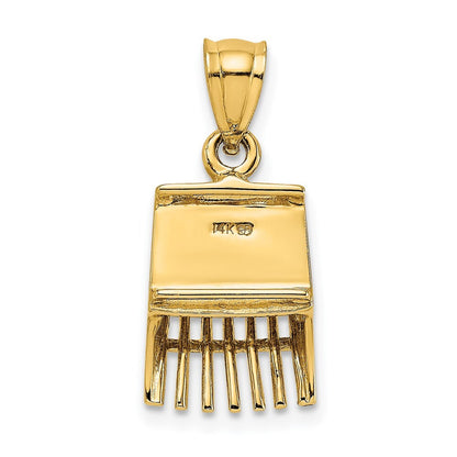 14k Yellow Gold 3D Cranberry Scoop Charm Pendant for Women