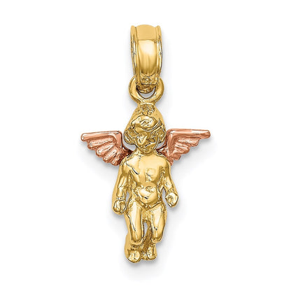 14K Two-Tone 3-D Mini Guardian Angel Charm