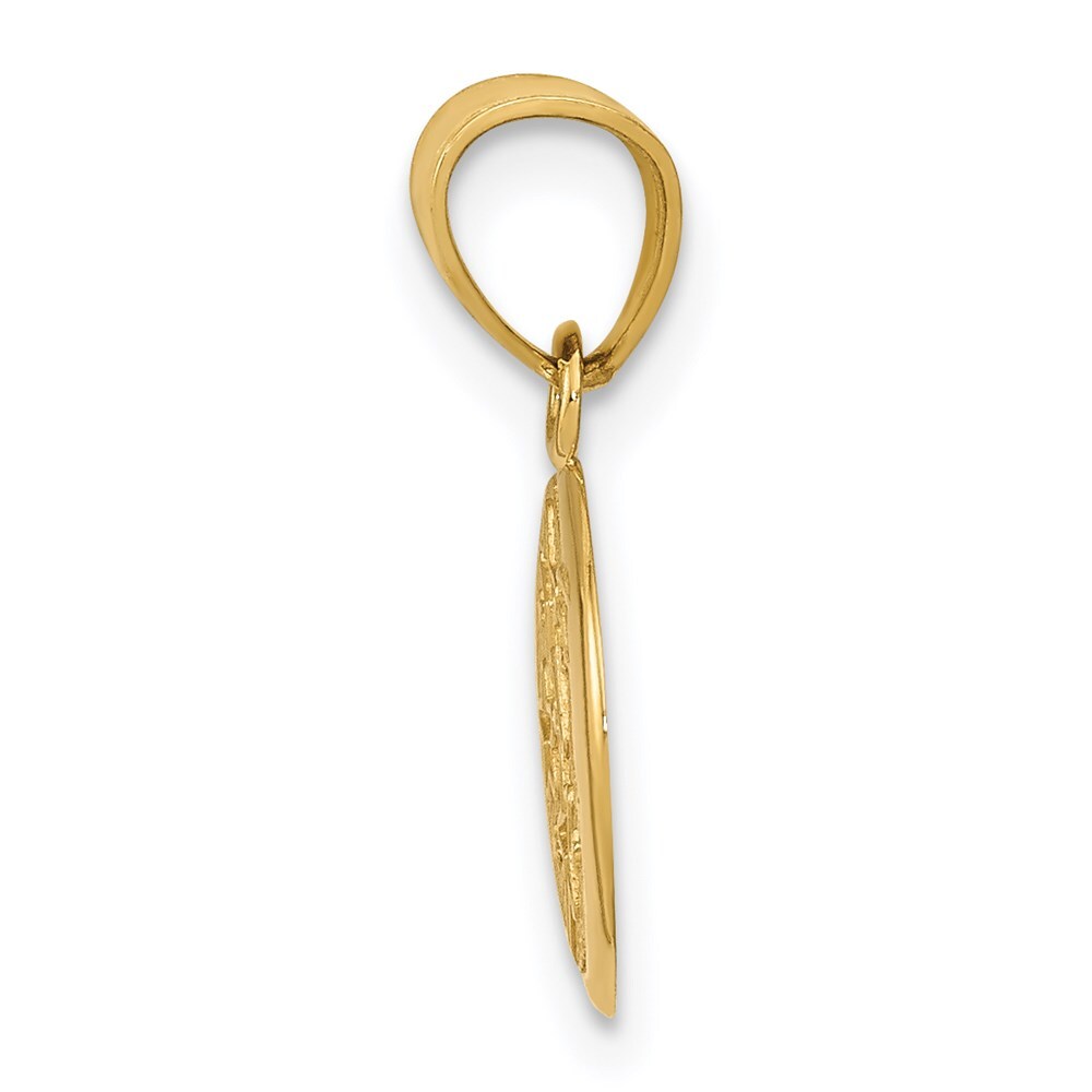 14k Yellow Gold Moon and Stars Pendant for Women