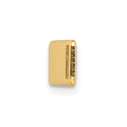 14k Yellow Gold 35x6mm Centered Red Epoxy Enameled Medical ID Plate # 817