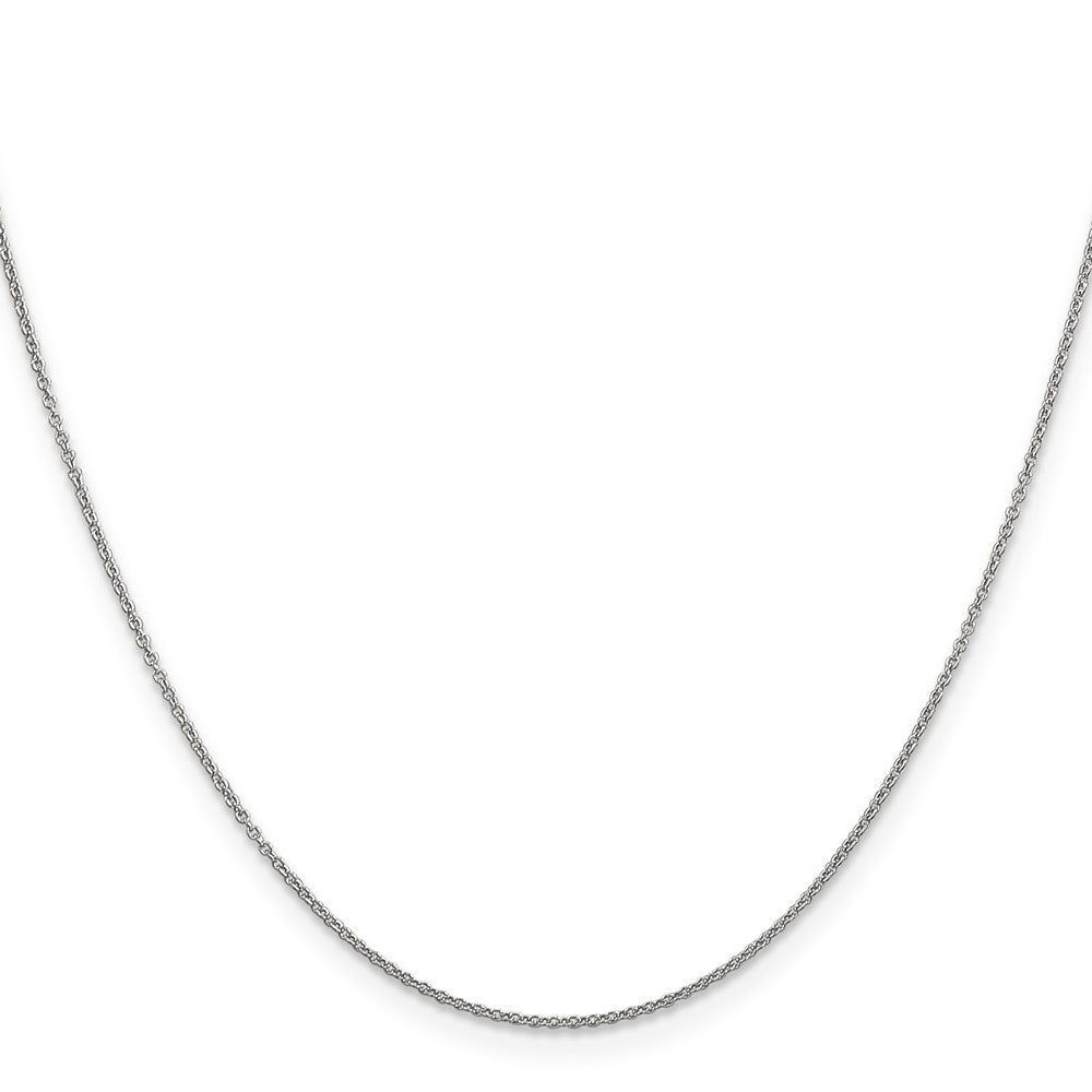 14K White Gold 14 inch .9mm Cable with Spring Ring Clasp Chain Necklace