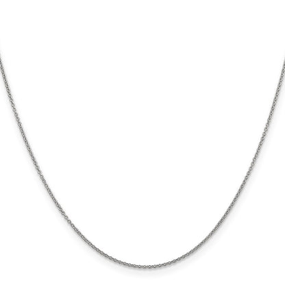14K White Gold 14 inch .9mm Cable with Spring Ring Clasp Chain Necklace