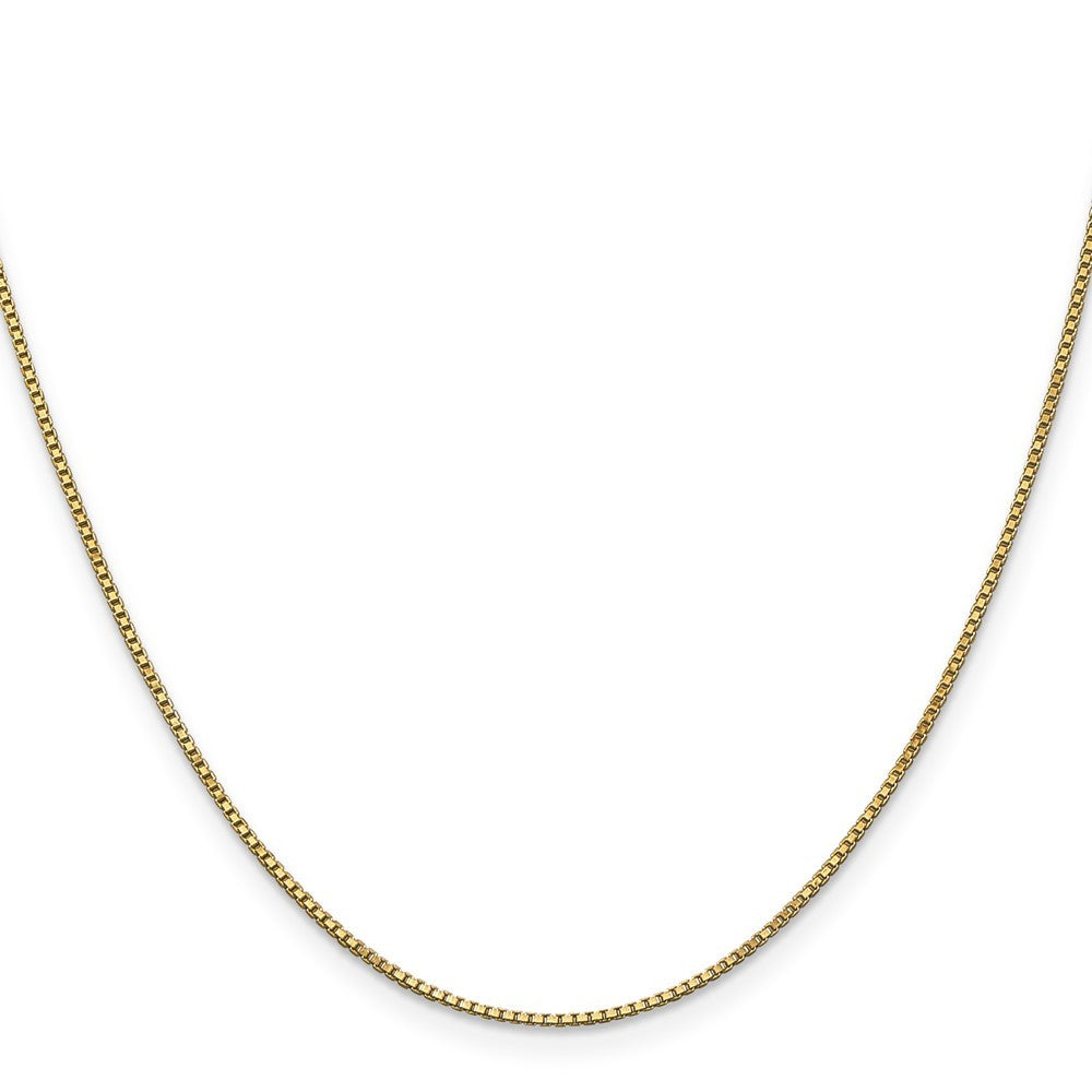 14k Yellow Gold 18 inch 1mm Box Chain Necklace