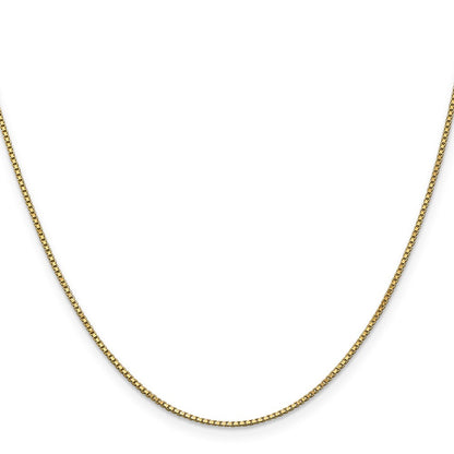 14k Yellow Gold 18 inch 1mm Box Chain Necklace
