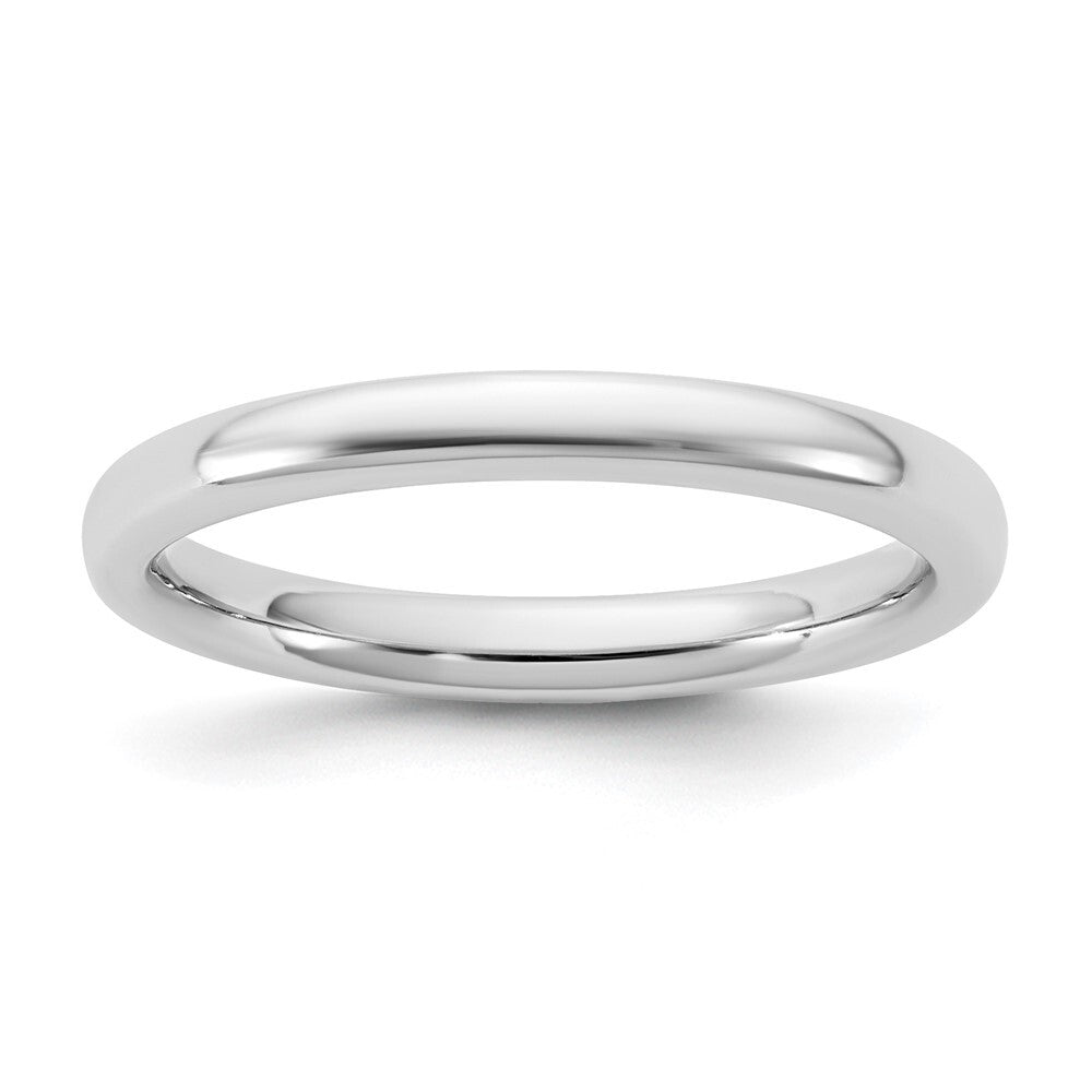 14k White Gold 2.5mm European Comfort Fit Band Size 7