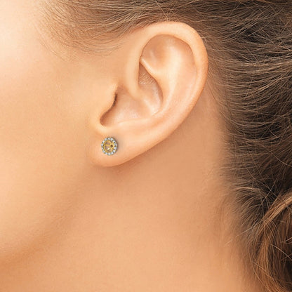 14k Yellow Gold Diamond Earring Jackets Gift for Women