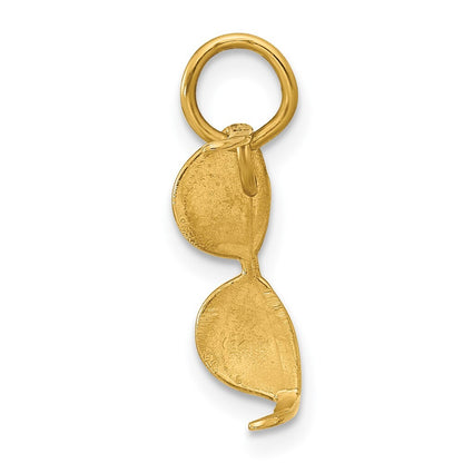 14k Yellow Gold Sunglasses Charm Pendant for Women