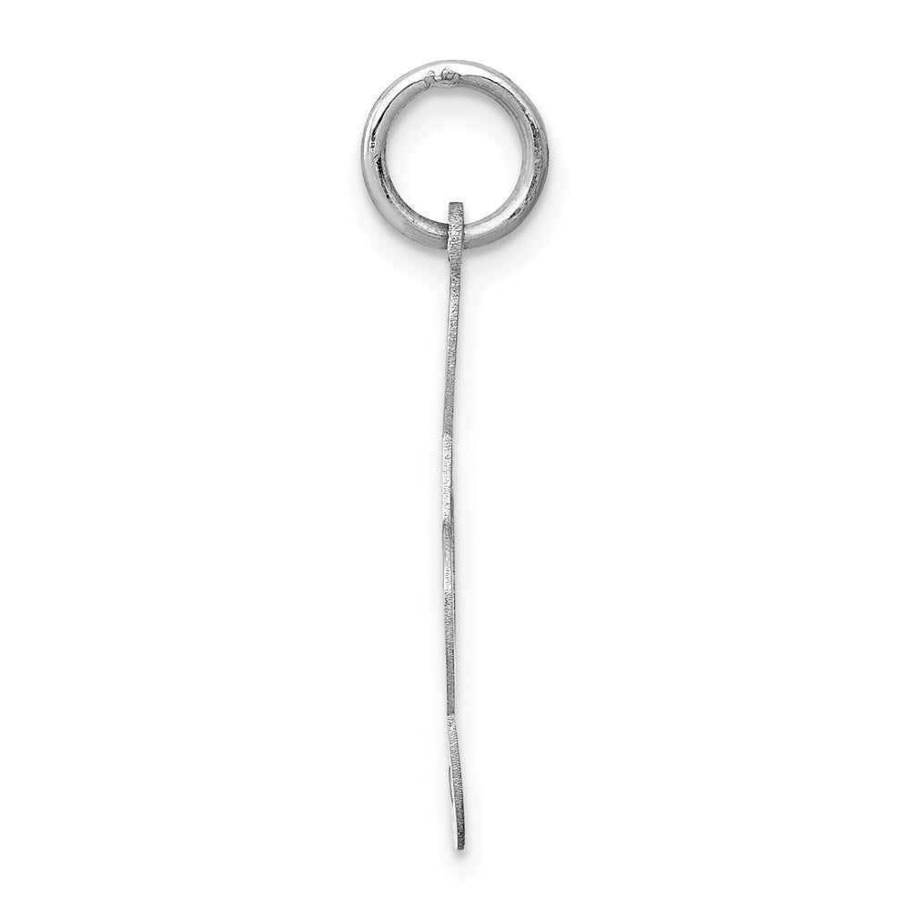 14k White Gold Polished Treble Clef Charm Pendant for Women