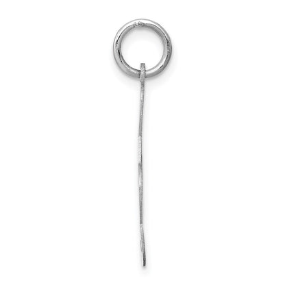 14k White Gold Polished Treble Clef Charm Pendant for Women