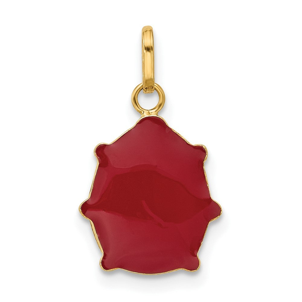 14k Yellow Gold Red and Black Enameled Ladybug Charm
