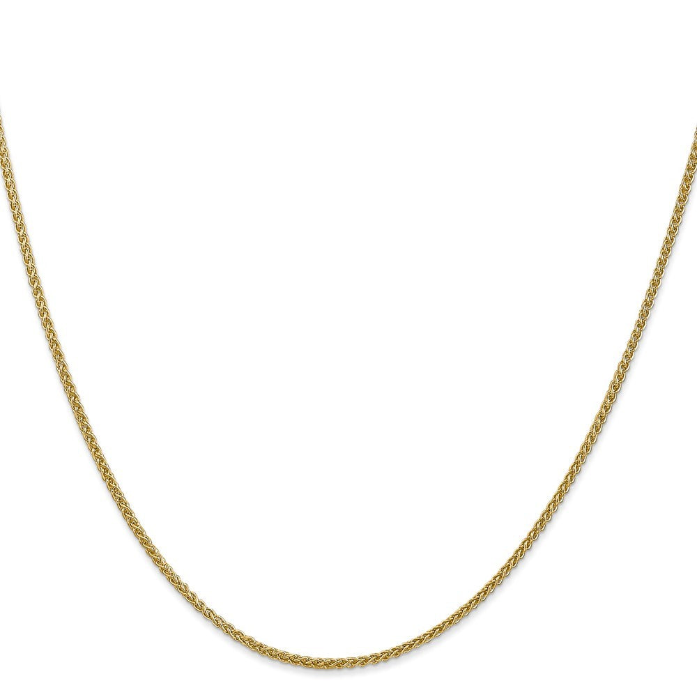 14k Yellow Gold 20 inch 1.55mm Semi-Solid Wheat Chain Necklace