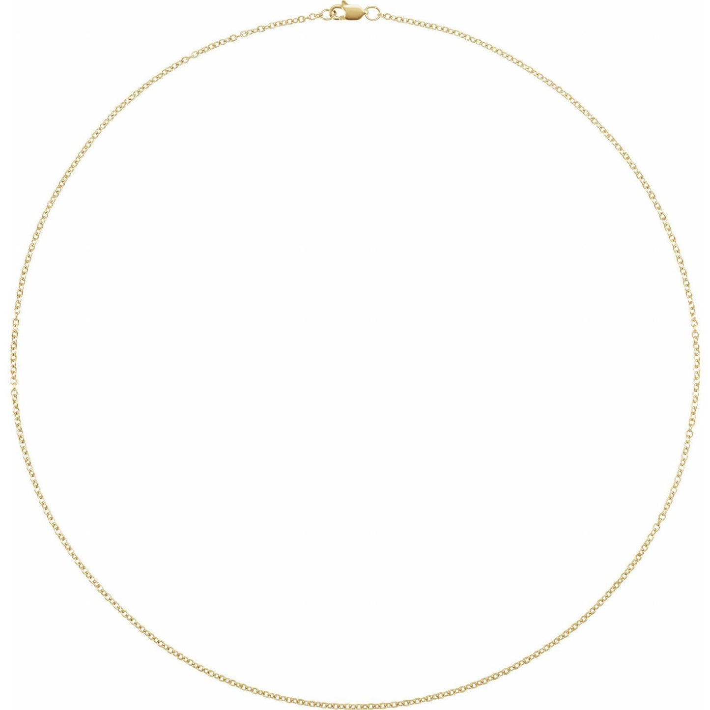 14k Rose Gold Gold-Filled 1.5 mm Cable 18" Chain Necklace Fine Gift for Women