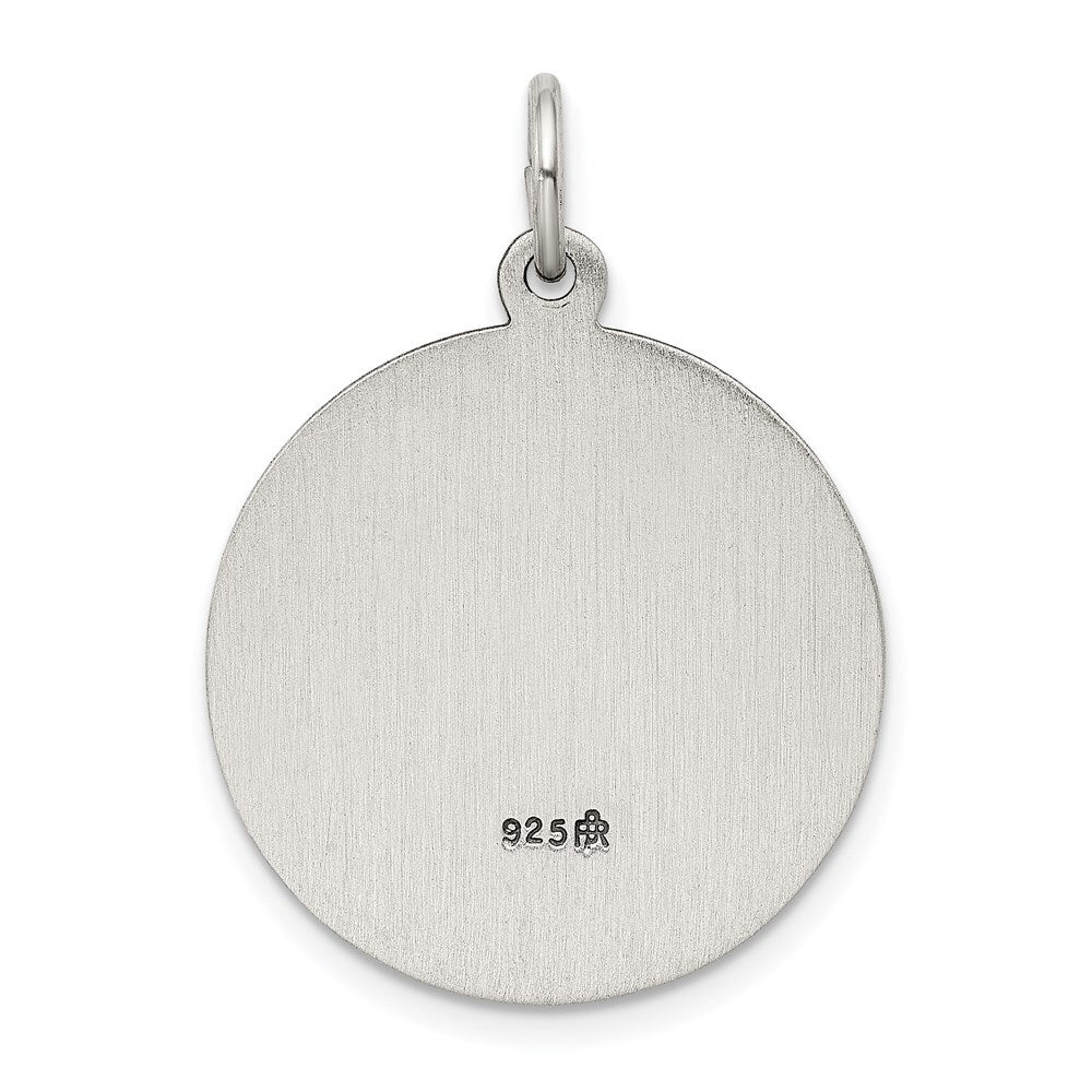 Sterling Silver Antiqued Saint Florian Medal Pendant