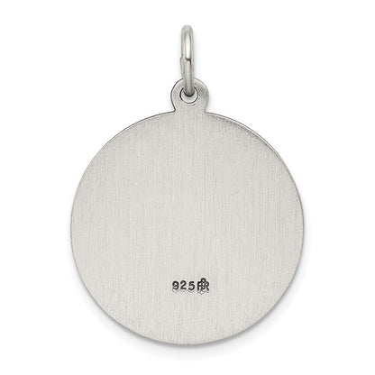 Sterling Silver Antiqued Saint Florian Medal Pendant