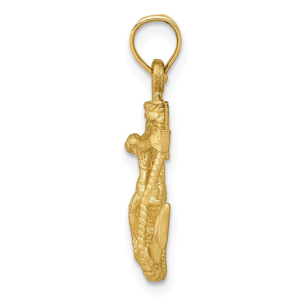 14k Yellow Gold Mariners Cross Pendant for Women