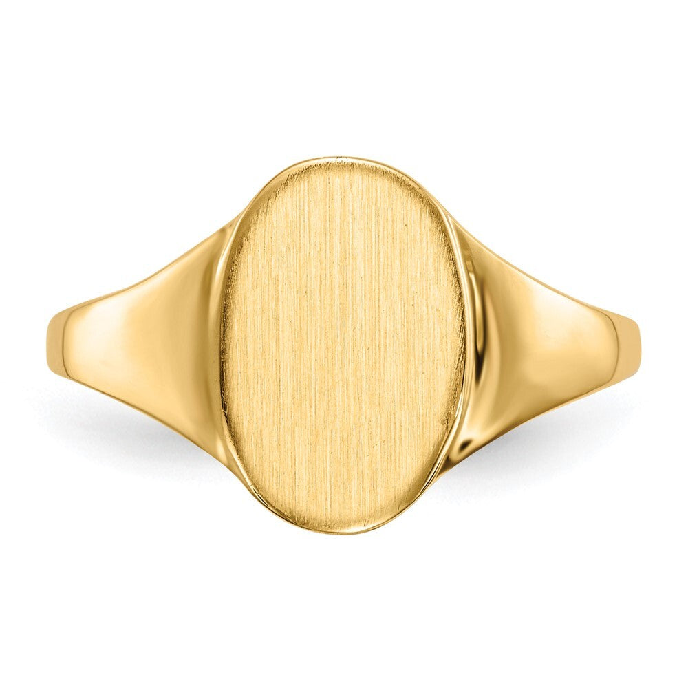 14K Yellow Gold 12.0x8.5mm Open Back Signet Ring