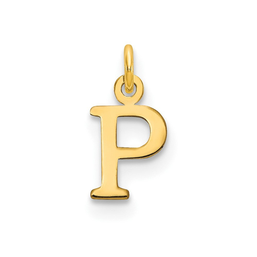 14k Yellow Gold Cutout Letter P Initial Pendant