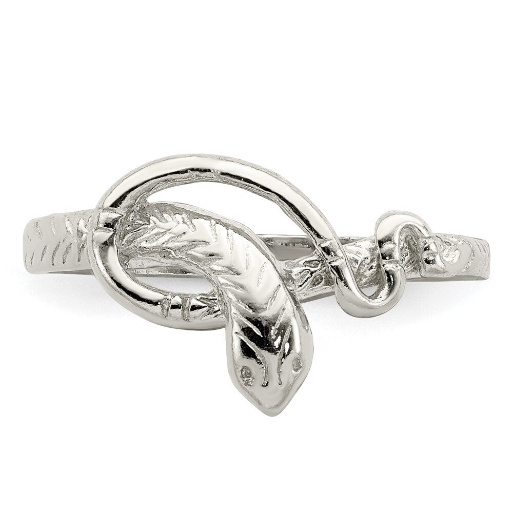 Sterling Silver Snake Ring Size 8