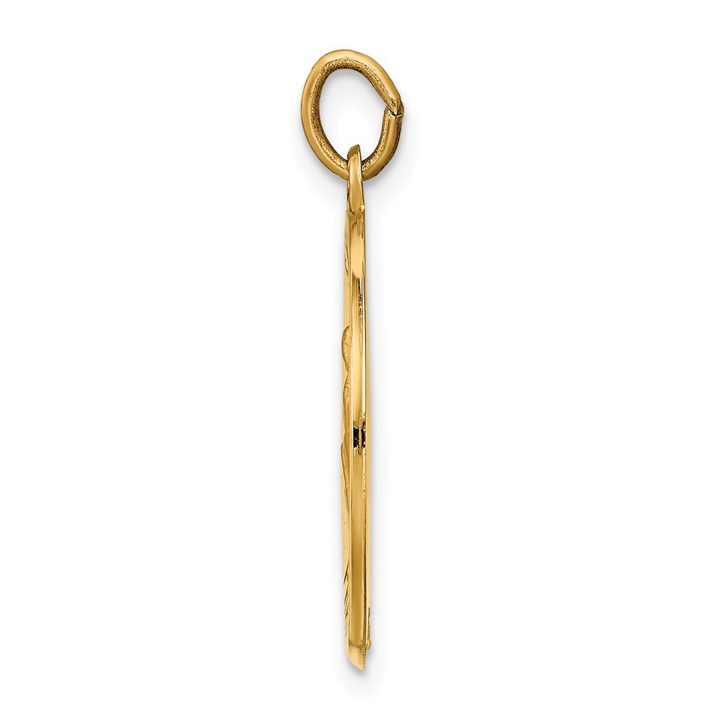 14k Yellow Gold Saint Luke Medal Pendant for Women