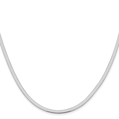 Sterling Silver Rhodium-plated 3mm Magic Herringbone Chain Necklace