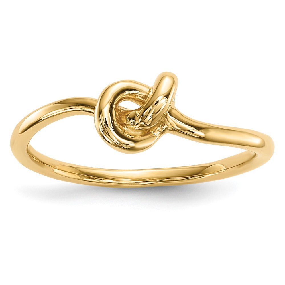 14K Yellow Gold Polished Knot Ring Size 7