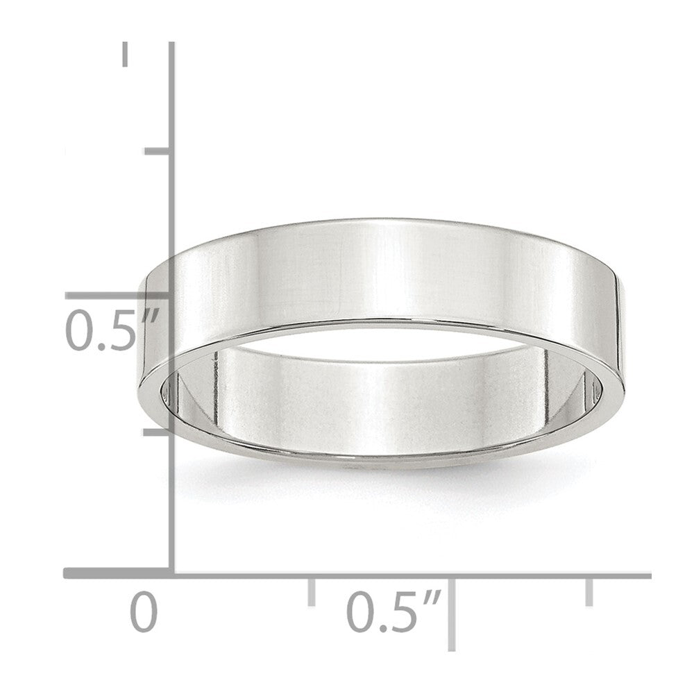Sterling Silver 5mm Lightweight Flat Size 6 Band Ring