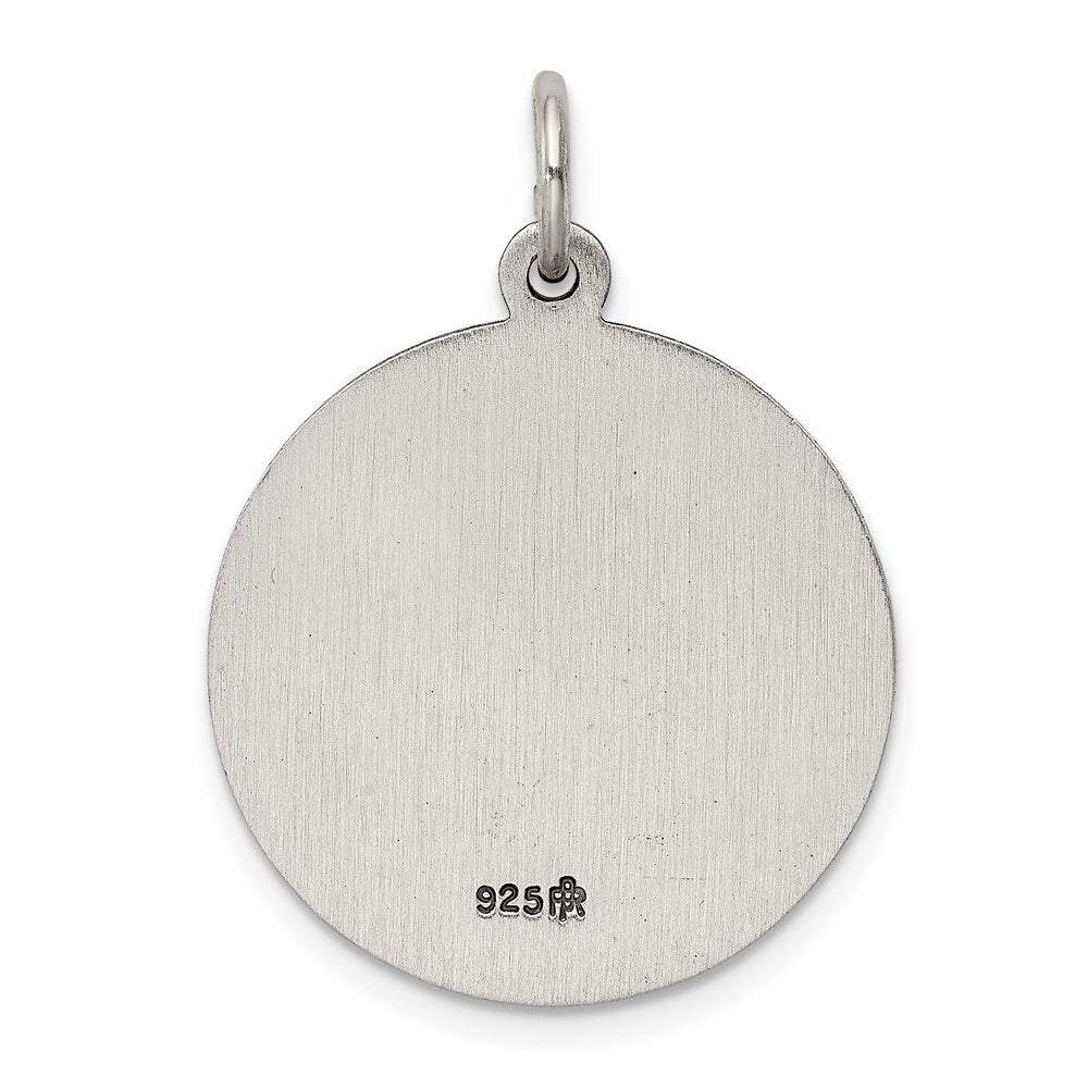 Sterling Silver Antiqued Saint Joseph Medal Pendant
