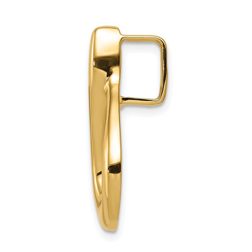 14k Yellow Gold Omega Slide Pendant for Women