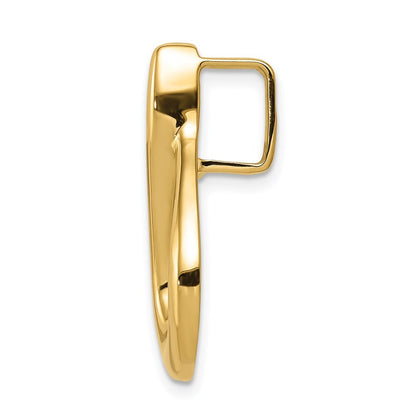 14k Yellow Gold Omega Slide Pendant for Women